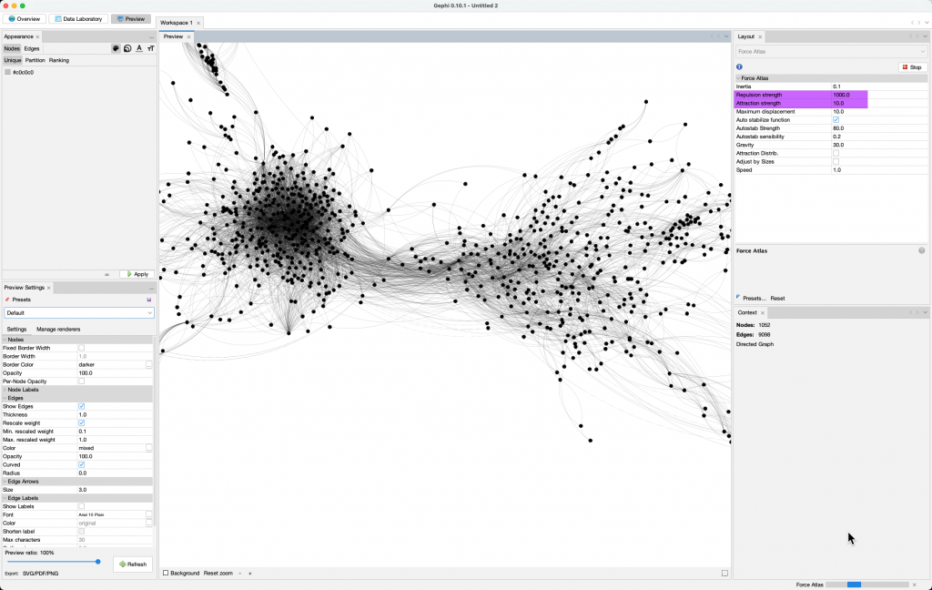 Same graph, but the nodes are spaced a little further apart.