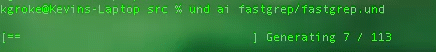 Command line window running und ai