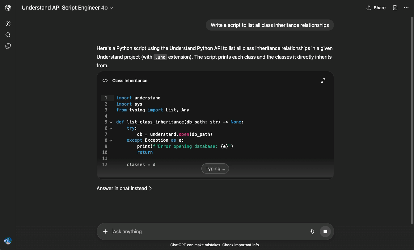 What Happens When You Teach ChatGPT the Understand API? - SciTools Blog
